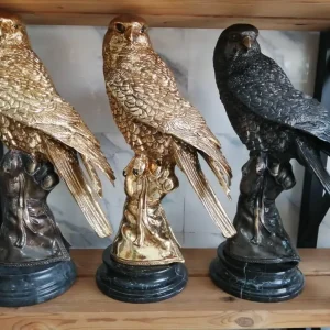 مجسمه قرقی برنجی و برنزی