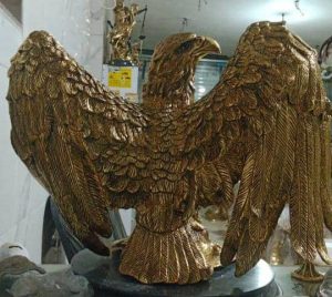 مجسمه برنجی و برنزی قلم کاری شده عقاب