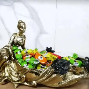 مجسمه فرشته برنجی برنزی نشسته