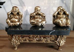 مجسمه بودا نبین نگو نشنو برنجی و برنزی